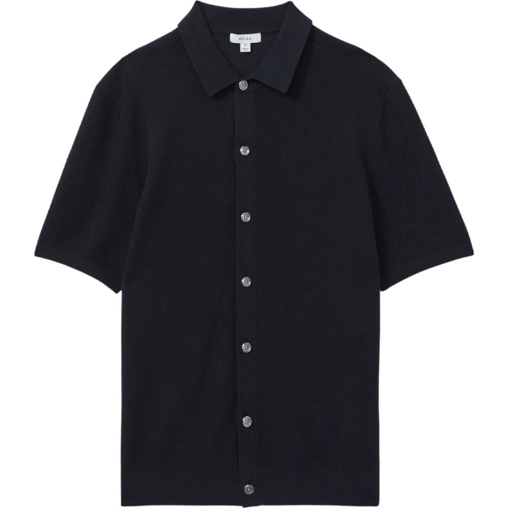 REISS BRAVO Cotton Blend Textured Shirt